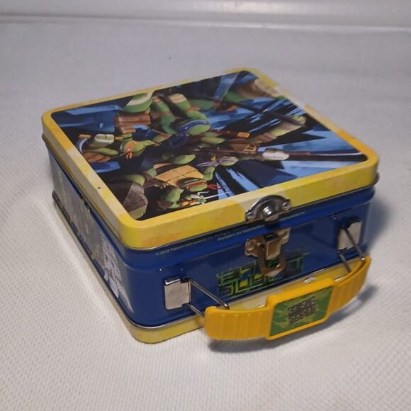 2013 Teenage Mutant Ninja Turtles Tin Lunchbox Carry All - Picture 2 of 3